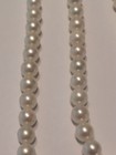 Vintage 14k White Gold 6mm Pearl Bead Necklace 24 5  Long