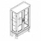 Curio Cabinet With Tempered Glass Doors Lighted Display Cabinet With Back Panel