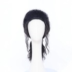Black Curly Wig Men Ponytail 80s Pop Star Style Costume Halloween Cosplay Mj