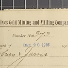 1906 St  Ives Gold Mining Milling Co  Goldfield Nv John S  Cook Check Letterhead