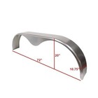 72x10-3 4 Smooth Aluminum Tandem-axle Teardrop Trailer Fender - One Fender