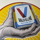 Vintage Valvoline Motor Oil Sign - Gas Pump Service Station Porcelain Sign