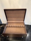 Reed And Barton Mahogany Ornate Silver Flatware Jewelry Storage Chest Box