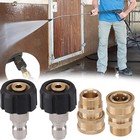 M22-14mm To 3 8   Connect Pressure Washer Adapter Set Quick Disconnect Adapter