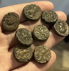 200-300 Ad Tetradrachm Potin Roman Empire Silver Billon Old Coin Ancient 1 Each