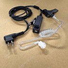 Security Acoustic Tube Earpiece 2-pin Ptt Mic Headset For Motorola Two Way Radio