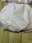 Cradle Togs Vintage Baby Dress Bloomers Set Embroidered Pink Lace Ruffles Nos