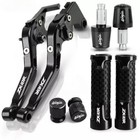 Black For Kawasaki Ninja Zx-10r 2006-2015 Brake Clutch Levers Handlebar Grip Cap