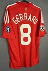 Men s Fc Liverpool 2008 2009 Gerrard  8 Uefa Soccer Football Shirt Jersey Size M