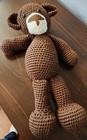 Handmade Crochet Brown Teddy Bear Soft Plush Toy Big Stuffed Animal 15  Nursery