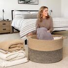Extra Large Wicker Storage Basket  83l Woven Blanket Storage For Living Room    