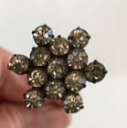 Antique Victorian Clear Rhinestone Glass Prong Set Estate Hat Pin