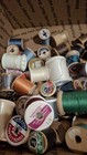Vintage Sewing Thread Lot Wooden Spools