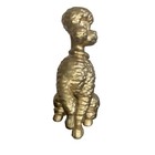 Gold Sitting Poodle Figurine