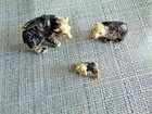 3 Black Bear Mom Baby Family Figure Toy Vintage Hong Kong Cub Mini Small 