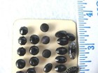 Lot Of 46 Vintage Antique Diminutive Black Glass Buttons