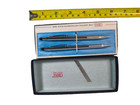 Vintage Cross 3501 Chrome Ballpoint Pen   Pencil Set In Original Box - Usa