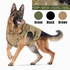 Tactical Dog Vest Us Working Dog Military Harness With Handle No-pull Large