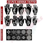 Indian Mehndi Tattoo Stencil Mehndi Design Round Stencils Women Girls Set Of 20