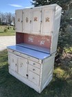 Antique Vintage Sellers Farmhouse Hoosier Kitchen Cabinet Hutch Cupboard