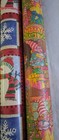 Vintage Christmas Gift Wrap 4 Partial Rolls Santa Snowman Gnome Merry Christmas 