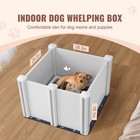 Dog Whelping Box 28 3x28 3x18 1in Pvc With Rails Pee Pad For Dogs Puppies