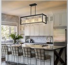  Chandeliers For Dining Room  3-light Trapezoidal Industrial Dining Room Light 
