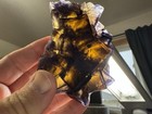 Fired Fed Sale  Yellow And Purple Zoned Fluorite W chalcopyrite  Cave-in-rock  