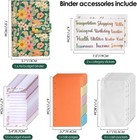 A6 Budget Binder W cash Envelopes  Pu Leather  Green Floral
