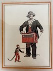 Original 20  X 16  Organ Grinder   Monkey Pen   Ink Drawing John W Gatenby