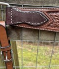 Basketweave Tooled Top Grain Leather Western Breast Collar Horse Size