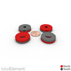 1 X 1 4 Inch Neodymium Rare Earth Countersunk Ring Magnets N52  4 Pack 