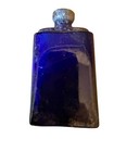 Antique Combat Blue Apothecary Bottle Pharmacy Embossed    13    Base 1 5    W 3    H
