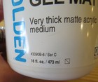 Extra Heavy Gel Matte By Golden 16 Fl  Oz  Jar  Professional Acrylic Gel Medium 