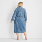Women s Long Sleeve Denim Midi Dress - Future Collective