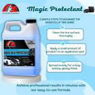 Magic Blue Tire Dressing 64oz Wet Look Tyre Shine Gloss Black Finish  Ships Free