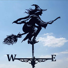 Witch Metal Weathervanestainless Steel Weather Vane With Roof Mount Roof Garden