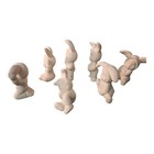 Lot Of 7 Vintage Sweet Tots Ceramic Bisque Bunnies Ready To Paint Dona   s Molds