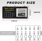 225pcs O-ring Assortment Kit  18 Sizes Heat   Oil Resistant Sealing Gaskets  Nbr