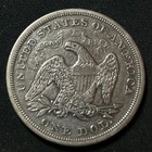 1871 Silver Seated Liberty Dollar Philadelphia Mint Very Fine Condition