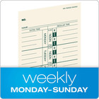 Tops Time Cards  Weekly  1-sided  3-1 2  X 9   Manila  Green Print  500-count  1