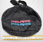 Polaris Atv Snowmobile Vtg Sherpa Lined Helmet Bag Black Dual Zipper Made In Usa