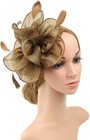 Dreshow Fascinators Hat Tea Party Headwear Ribbons Feathers On A 8 2    Brown 