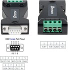 Dtech Rs232 To Rs485 Converter Serial Adapter With 4 Position Terminal Block For