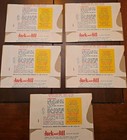 Lot Of 5  Vintage Jack   Jill Gelatin Jello Advertising Box Unused Lemon Flavor