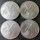 Lot Of Four 2023  1 American Silver Eagle Dollars