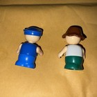 Lot Of 2 Vintage Playskool Lil Playmates Figures Farmer   Policeman pilot