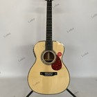 Ledux Om Acoustic Electric Guitar Stainless Steel Round Fret Fully Bound Body