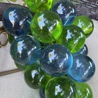 Vtg Mcm Lucite Blue Green Grape Hanging Lamp Light W gold Chain Ivy On Driftwood