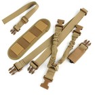 Tactical Single One Point Bungee Gun Rifle Sling Strap With Hk Clip Shoulder Pad